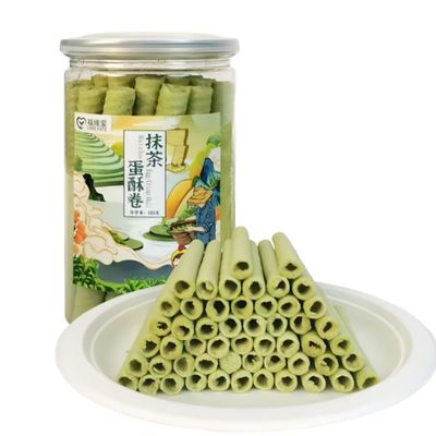 WSYLS Matcha Roll Delicious Chinese Biscuits,Matcha Cake Premium Green Tea Biscuits - Vegan and Gluten Free Snack, Perfect with Tea - Crunchy, Sweet, Healthy Snack 138G