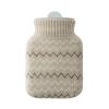 TGDGFKIAS Hot Water Bottle, 2PCS Silicone Hot Water Bottle Water Warm Water Bag Warm Hand Warmers Mini Portable Plush Water Bag Warming Bag(Beige) view 1