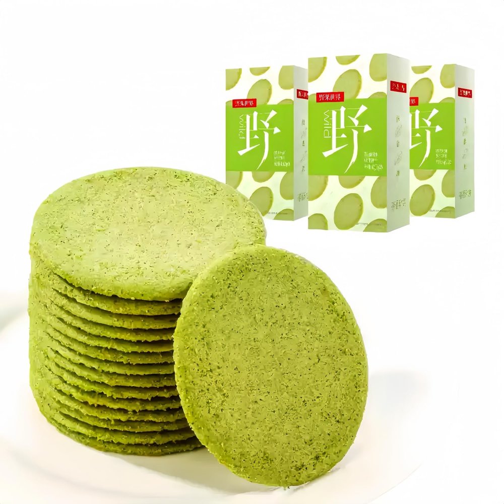 Delicious Chinese Cookies,Premium Matcha Green Tea Cookies - Vegan and Gluten Free Snacks, Perfect with Tea - Crunchy, Sweet, Healthy Snack 40g*3