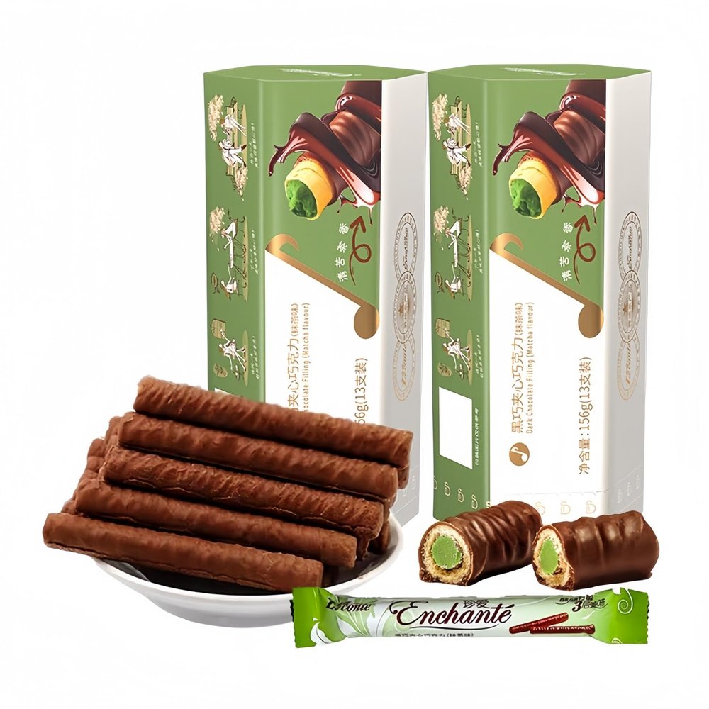 WSYLS Delicious Chinese Biscuits,Matcha Cake Premium Green Tea Biscuits - Vegan and Gluten Free Snack, Perfect with Tea - Crunchy, Sweet, Healthy Snack 156g