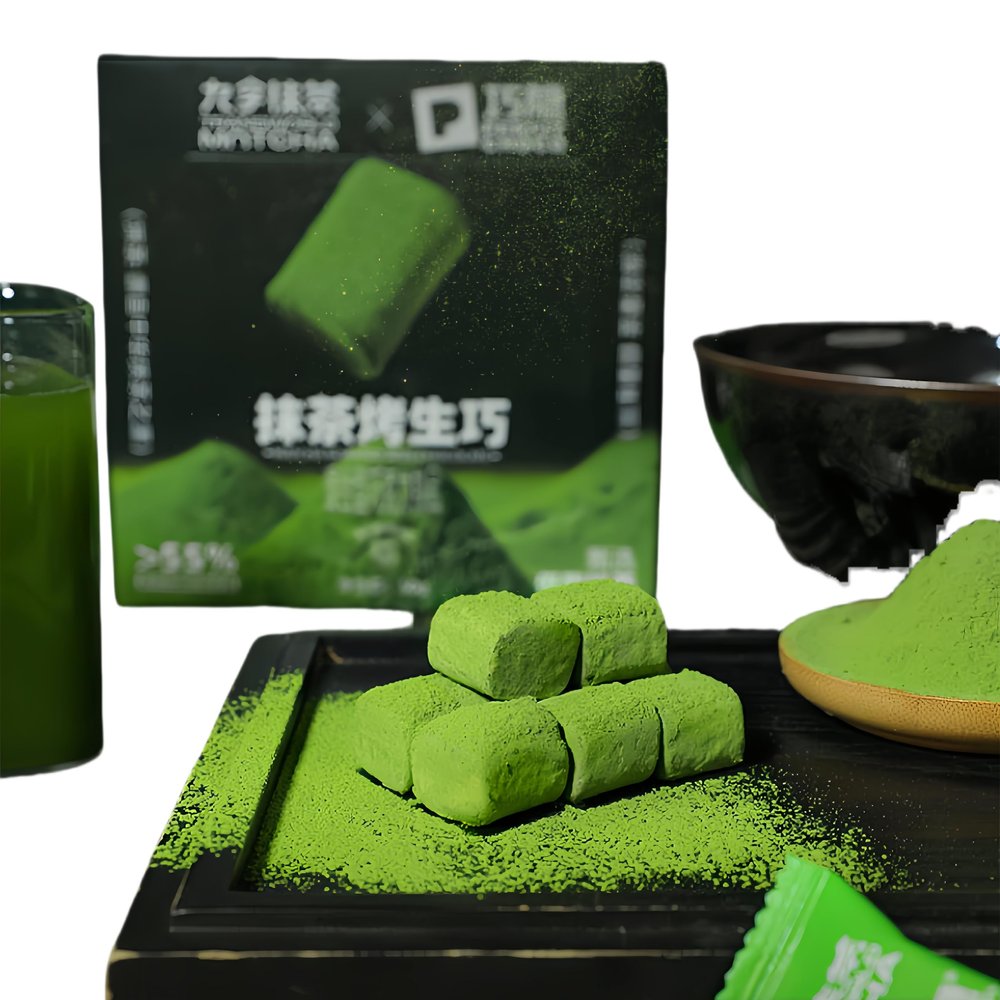 WSYLS Delicious Chinese Biscuits,Matcha Cake Premium Green Tea Biscuits - Vegan and Gluten Free Snack, Perfect with Tea - Crunchy, Sweet, Healthy Snack 50g