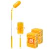 QWORK 20 PCS Duster Refill with Extendable Handles and Dusting Wand, Microfiber, Multi-Surface Cleaning view 1