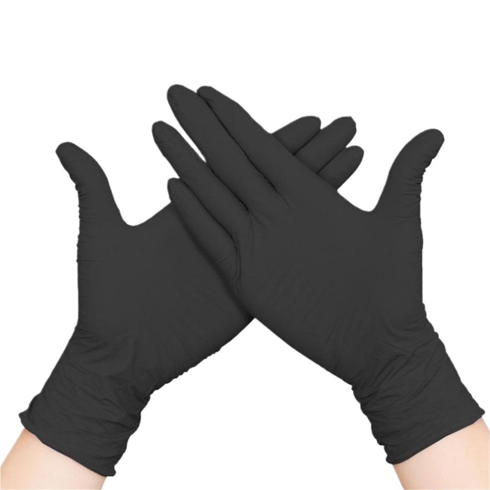 ZYFHYU Cleaning Gloves Latex Rubber Gloves Dishwashing Household Cleaning Gloves for Home Kitchen for Laundry(Black 100PCS,XS)