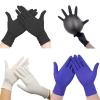 ZYFHYU Cleaning Gloves Latex Rubber Gloves Dishwashing Household Cleaning Gloves for Home Kitchen for Laundry(Black 100PCS,XS) view 2