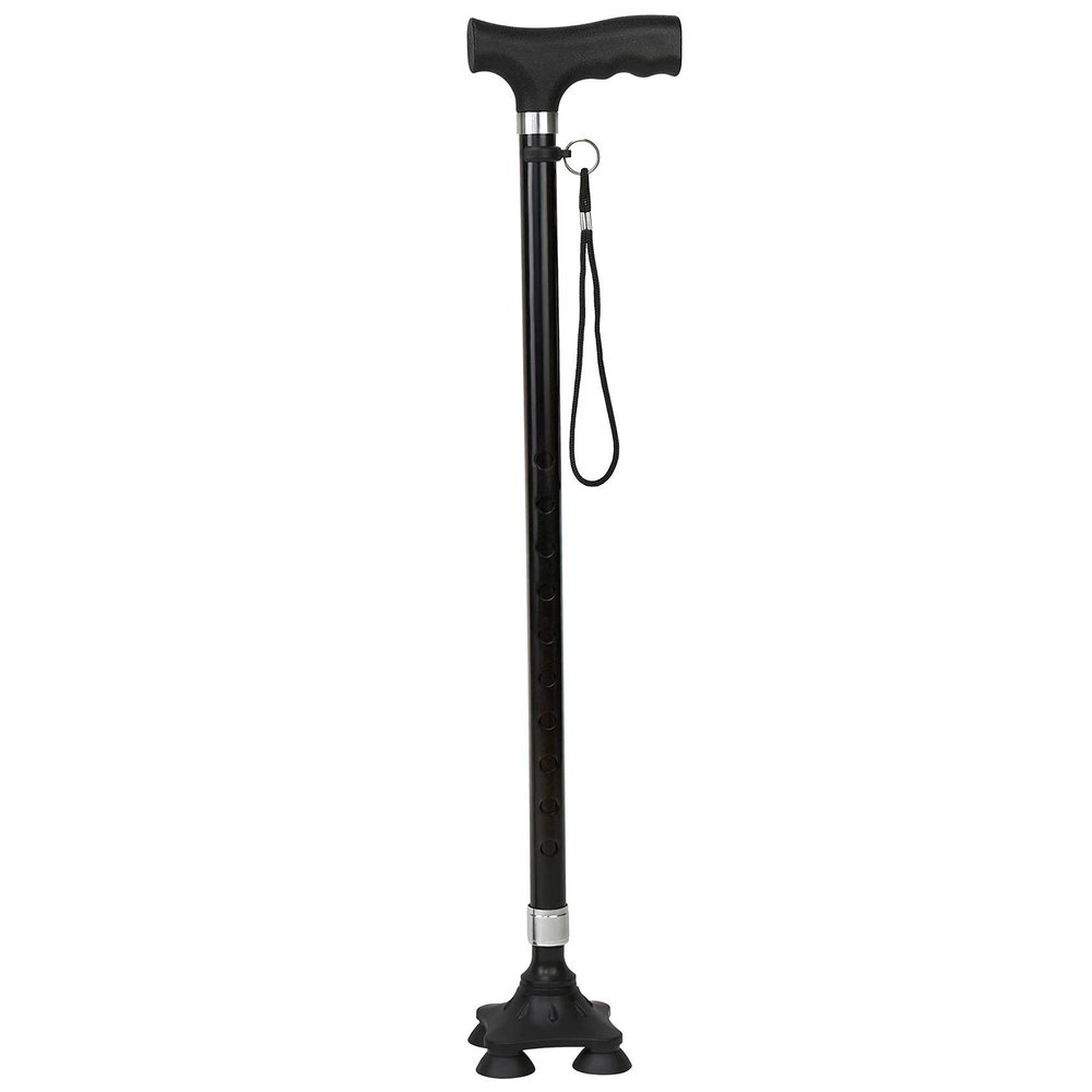 Walkers for Seniors Telescopic Crutches,Walking Sticks for The Elderly,Telescopic Non-Slip Four-Legged Walking Cane Hand,self-Supporting Walking Sticks rollator Walker,Durable Mobility Aid