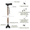 Walkers for Seniors Telescopic Crutches,Walking Sticks for The Elderly,Telescopic Non-Slip Four-Legged Walking Cane Hand,self-Supporting Walking Sticks rollator Walker,Durable Mobility Aid view 3