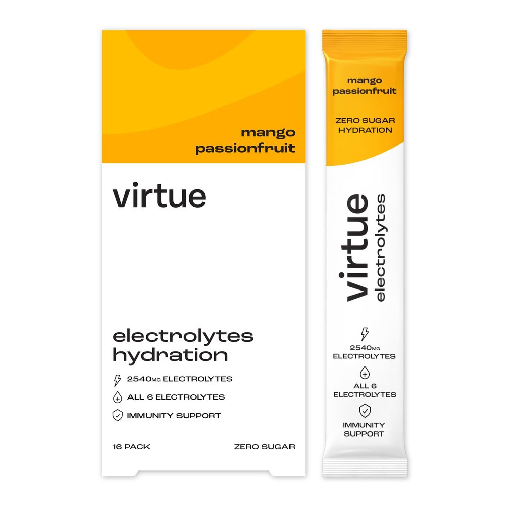 Virtue Zero Sugar Hydration Electrolytes - Mango Passionfruit (16 Pack)