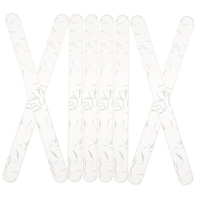 HOMSFOU 20pcs DIY Acrylic Reusable Ice Ice Pop Sticks for Making Lollies Craft Decoration Summer Party Favors Assorted Style