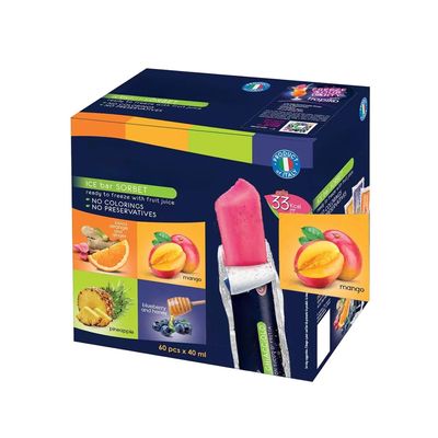 Fruit Ice Lollies 60 x 40ml - 4 Innovative Flavours Fruit Lollies