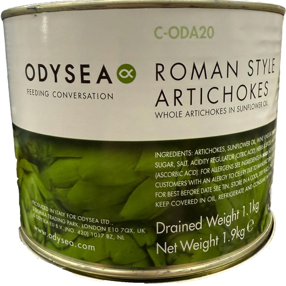 Odysea Roman Long Stem Artichokes in Sunflower Oil 2kg Premium Italian Antipasti