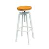 erkebspm Industrial Bar Chair, Iron Chair May Lift Solid Wood Seat/PU Seat Dining Chair Counter Durability (Color : D) view 1