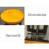 erkebspm Industrial Bar Chair, Iron Chair May Lift Solid Wood Seat/PU Seat Dining Chair Counter Durability (Color : D) view 3