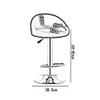 erkebspm Swivel Bar Chairs - Modern Home Bar Counter Chair Breakfast Plated Arc Footrest, 60-80cm, 10 Colors Durability (Color : H) view 4