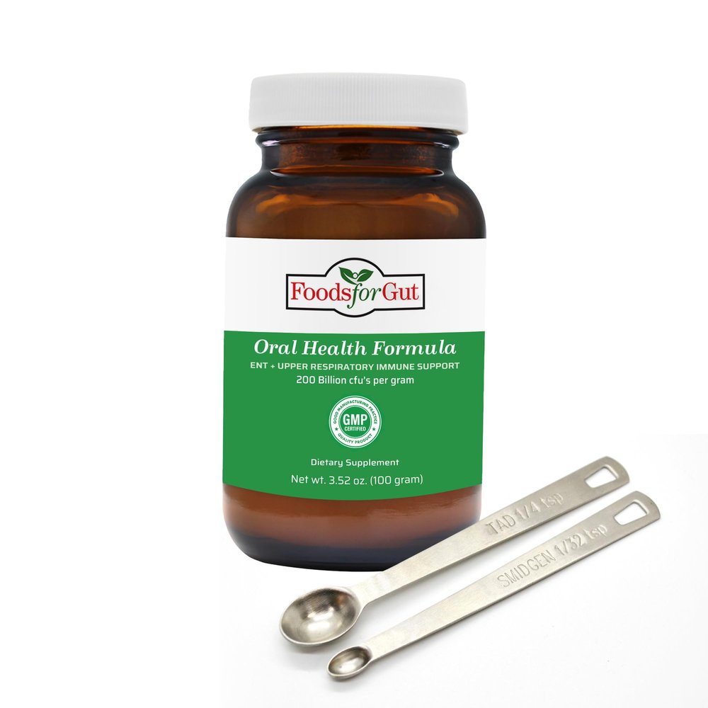 Foods For Gut Oral Care Probiotics Powder 200 Billion CFU | Made in USA | No Additives | Direct from Manufacturer | No Third-Party Storage | ENT & Upper Respiratory Immune Support |100 Grams (3.52 Oz)