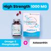 Neubria Krill Oil Omega-3 Capsules High Strength 1000mg | EPA & DHA with Marine Phospholipids, Astaxanthin & Choline | Antarctic Krill Oil | Cod Liver & Fish Oil Alternative | 60 Softgels view 2