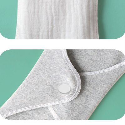 3-Pack Menstrual Cotton Sanitary Napkins, Pure Cotton Gauze Menstrual Sanitary Belt, Breathable and Non stuffy, Washable Menstrual Underwear pad, Better for use During Summer Menstrual Period