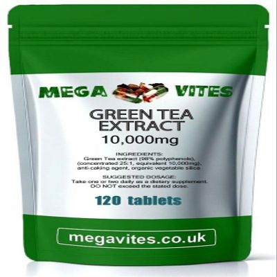 Green Tea Extract Tablets 10,000mg x 120 - MEGAVITES