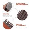 WRITWAA 2 Pcs Silicone Scalp Shampoo Massager Brush, Head Massage Brush for Wet and Dry Use, Black ABS, Easy to Carry, Hair Care for Home or Travel view 4
