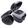 Grey Cleaning Bath & Slim Retainer Case ~ Dental Appliance, Box Storage Case view 1