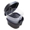 Grey Cleaning Bath & Slim Retainer Case ~ Dental Appliance, Box Storage Case view 2