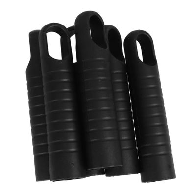 DEARMAMY 6pcs Black Broom Handles with Pp Material and Hand Protection Feature Mop Handle End Caps for Timesaving Floor Cleaning and Household Use