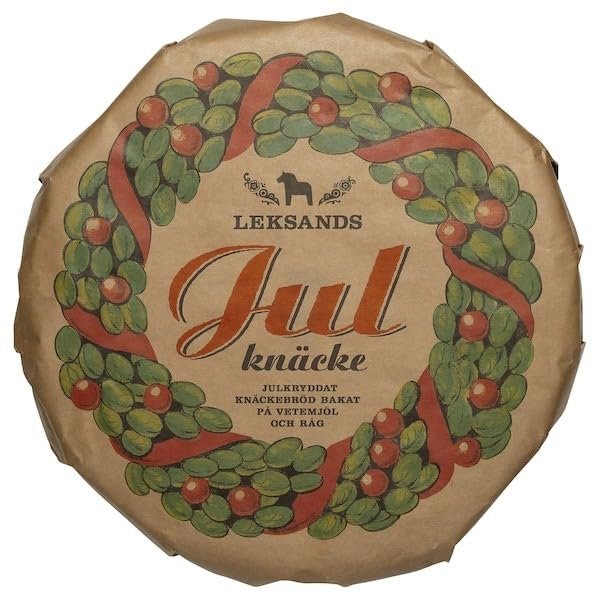 KNCKEBRD Christmas Rye Crispbread 530g Traditional Swedish Round Bread with Festive Spices | Holiday Favorite
