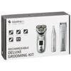 Deluxe Rechargeable Grooming Kit - Includes Contour Shaver, Side Burn and Moustache Trimmer Attachment, Nose and Ear Trimmer, and a Hair Trimmer view 1