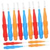 Cabilock 50pcs Household Teeth Cleaners Convenient Interdental Brushes for Wide Gaps Travel Cleaning Tool Teeth Cleaner Random Color