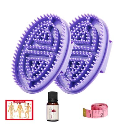 2 Pieces Meridian Brush Massage Brush, Beauty Salon Professional Custom Meridian B-rush, Long Lasting A-cupressure M-eridian B-rush,M-eridian Handheld Massage Br-ush, Relaxation & Improved Circulation