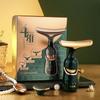 3-in-1 Electric Facial Massager, Eye, Neck, Face Massage Tool, Dark Green with Gold Accents view 2