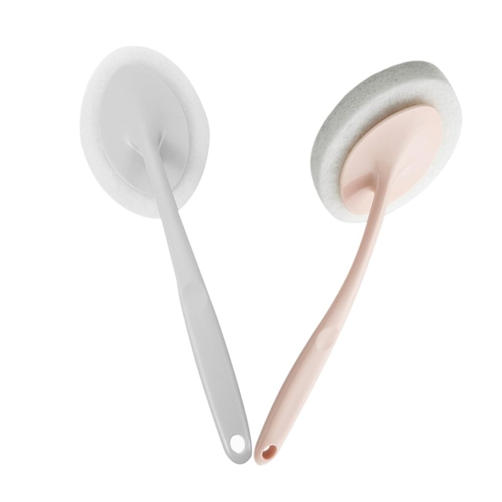 Abaodam 2pcs Long Handled Cleaning Brush for Tile Tub Scrubber Brush Shower Scrubber for Shower