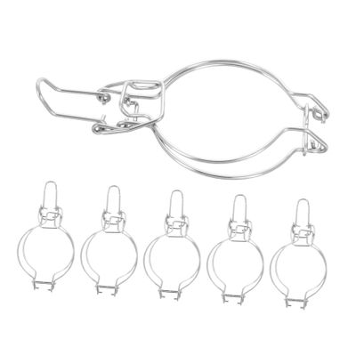 POPETPOP 6pcs Stainless Steel Wire Lock Buckle Replacement for Wide Mouth Storage Jars with Leakproof Design and Easy Replacement, for Food Preservation and Kitchen Storage