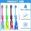 100 Pcs Kids Toothbrushes Bulk, Individually Wrapped Toothbrush with Covers and Suction Cup, Soft Bristles Manual Baby Toothbrushes for School Daycare Travel Oral Hygiene view 2
