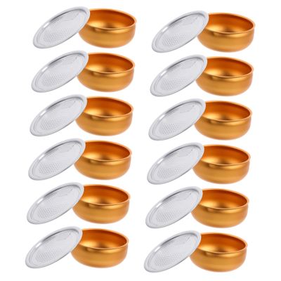 CALLARON 12pcs Empty Aluminum Jar Metal Tins Small Cans for Craft Airtight Storage Jar for Scented Candle Making for DIY Candle