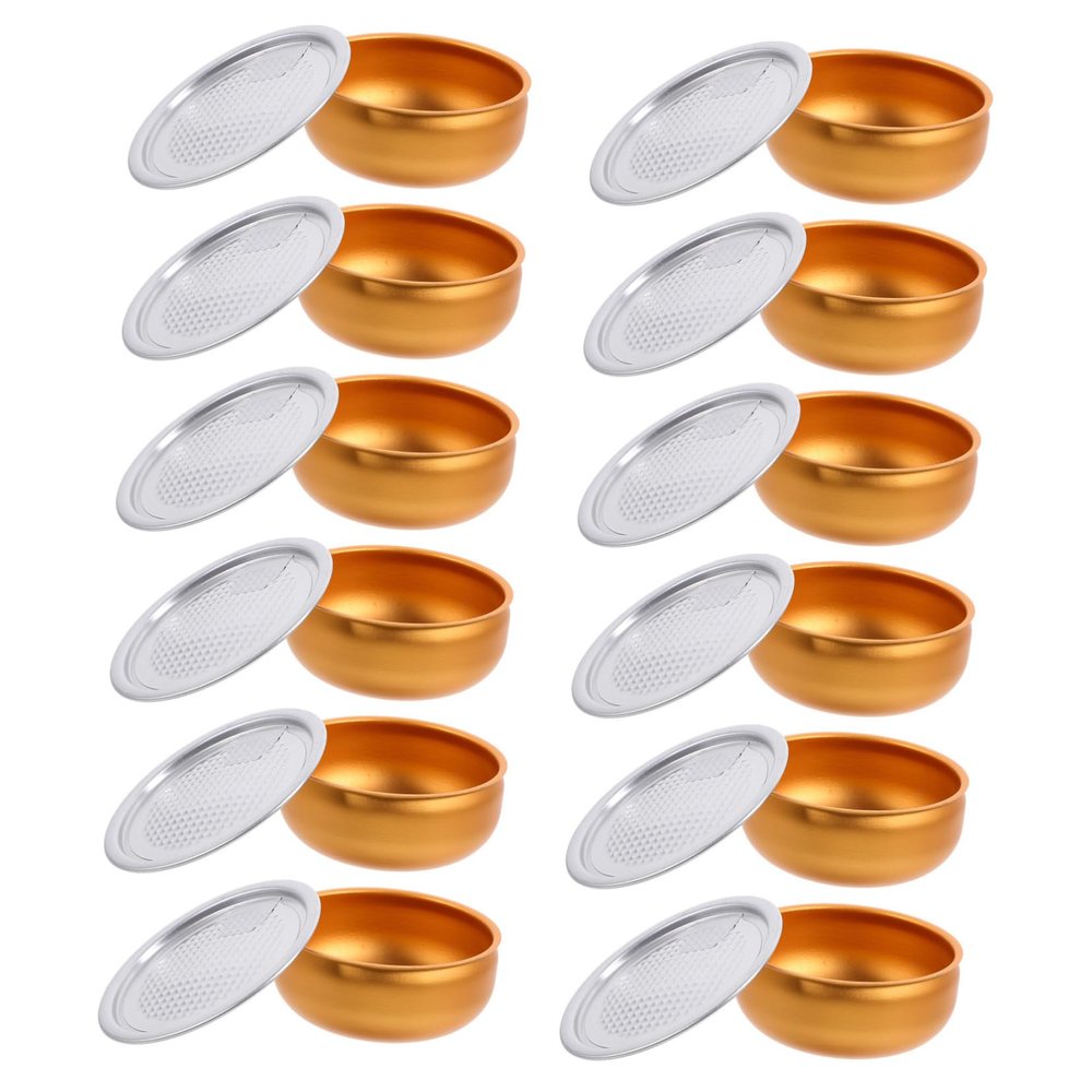 CALLARON 12pcs Empty Aluminum Jar Metal Tins Small Cans for Craft Airtight Storage Jar for Scented Candle Making for DIY Candle