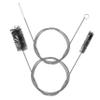 DEARMAMY 2 Pcs Flexible Sink Cleaning Brush Set with Soft Nylon Bristles and Stainless Steel Spiral, for Water Pump and Fish Tank Drain Unblocker Tools view 1