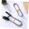 DEARMAMY 2 Pcs Flexible Sink Cleaning Brush Set with Soft Nylon Bristles and Stainless Steel Spiral, for Water Pump and Fish Tank Drain Unblocker Tools view 4