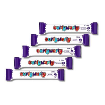 Chocolate Bar Bundle with Curly Wurly Fun & Chewy Chocolate Treat Selection For Snacking, gifting, lunchboxes, party bags, and on-the-go treats. (5x)