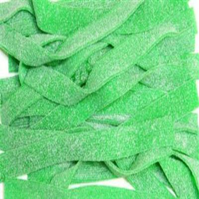 Apple Belts Sweets | Fizzy Green Flat Strips | Fun Treats | Halal (200g)