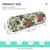 miaozhen Wild Floral Red Cyan Neck Roll Pillow Cover Decorative Cylinder Pillows for Bed soporte para el Cuello 5.5''x17'' view 3