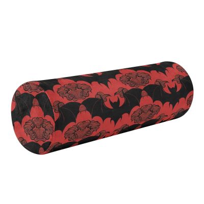 miaozhen Vampire Bat Red Black Cervical Neck Roll Pillow Decorative Bolster Pillows for Sofa cojin para el Cuello 5.5''x17''