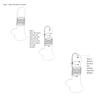 3 Different Sizes of Men's Stainless Steel Lower Limb Training cage with urethral beads-UKRB138 (S) view 4