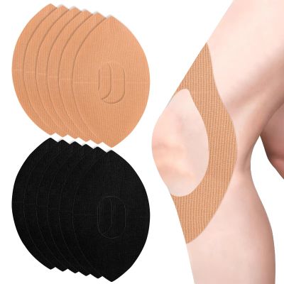 12 Pcs Kinesiology Tape Knee, Elastic Waterproof Knee Tapes for Knee Pain, Kinesiology Tape Pre Cut for Knees Shoulders Ankles Wrists,Reduce Damage for Muscle Discomfort Relief (Round)