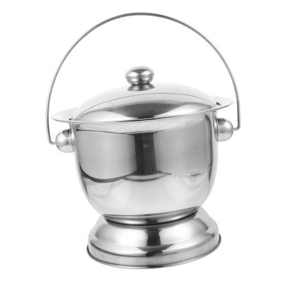KOCKSHION Stainless Steel Spittoon Urine Bucket Lid for Elderly and Boy Girl Home Care Use Chamber Pot Bedpan
