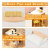 Luobannm Small Dust Pan and Brush Set Wooden Mini Brush with Dustpan for Home Desktop, Sofa White view 3