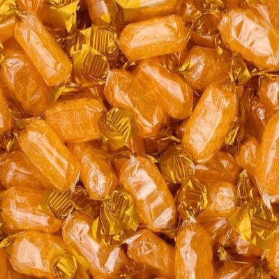 Cough Candy Twists | Hard Boiled Orange Sweets | Traditional Sweets | Vegetarian (1kg)