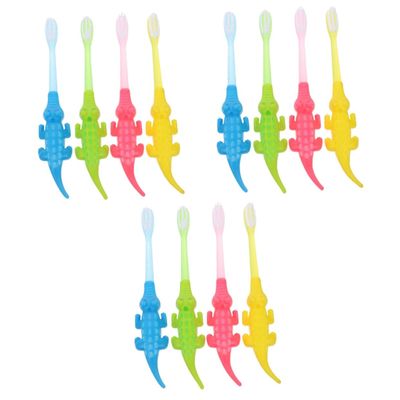 VALICLUD 24pcs Boys and Girls Toothbrushes Cartoon Toothbrushes for Boy Girl Oral Care Teeth Cleaning Tooth Cleaner Assorted Practical Random Color