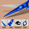 Ontaki 5.5" Beard & Hair Trimming Scissors - Professional Japanese Steel Hand-Forged Barber Shears for Mustache, Bangs, Men (Midnight Blue) - Hair Scissors view 4