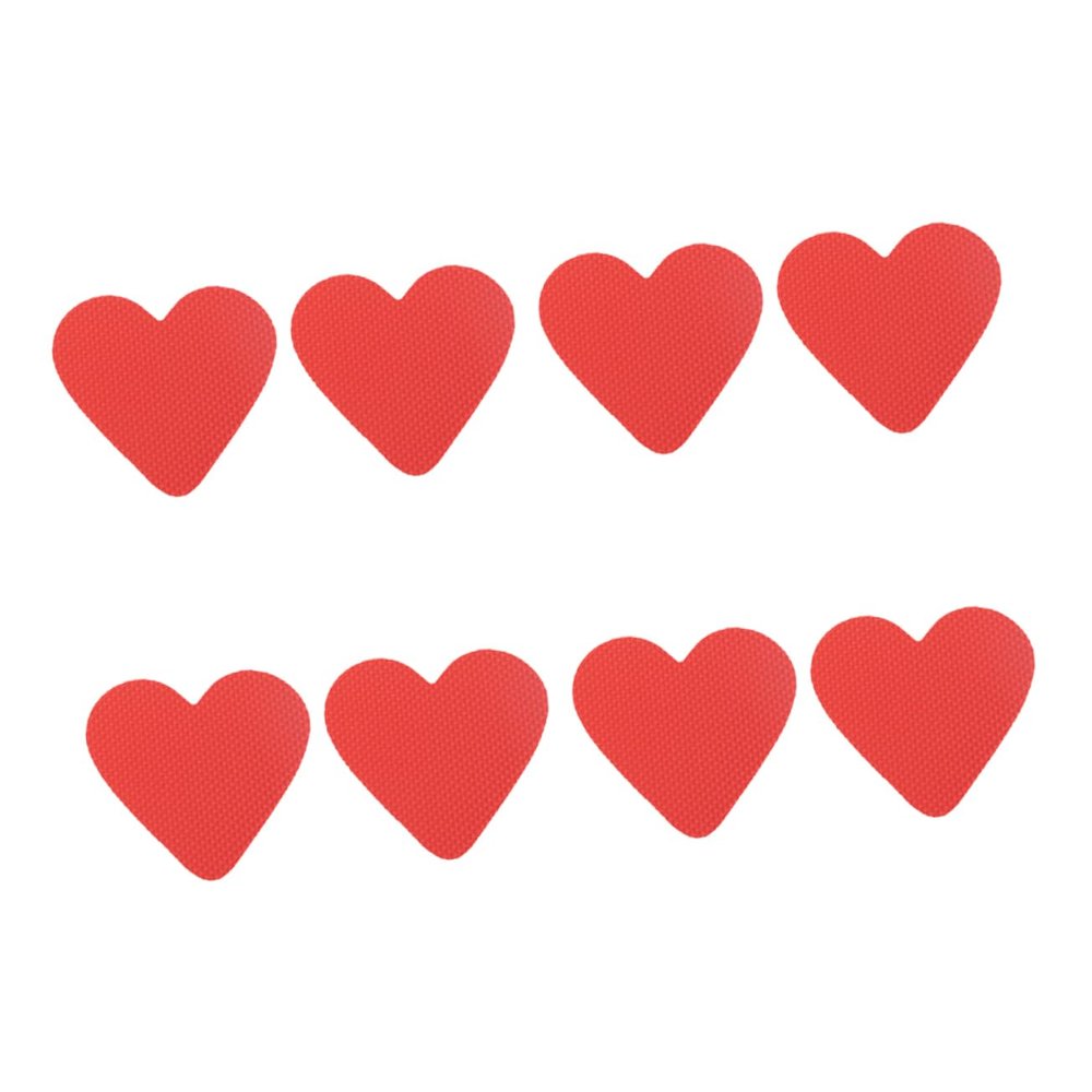 DEARMAMY Nonslip Shoe Pads and Sole Protectors 4 Pairs Self-Adhesive Red Heart Shape Shoe Grip Cushions Sturdy Anti-wear Non-Slip Stickers for Suitable for Daily Wear and Outdoor Activities