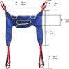 Patient Lift Sling Lifter,Patient Lift Sling, Divided Leg Sling, Shower Sling Hoist for Lifting Elderly Bathroom Transfer Hammock 4-Point Transfer Sling Toileting Hoist Sling(Large) view 2